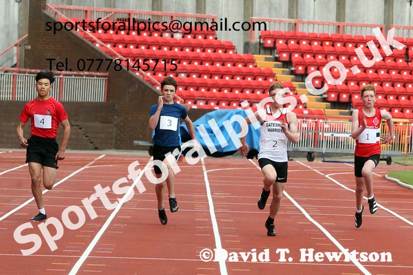100 metres, 2021 Northumberland, Durham and Cleveland Schools. Photo: David T. Hewitson/Sports for All Pics